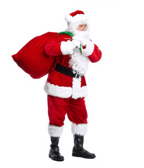 Santa Claus isolated on white.
