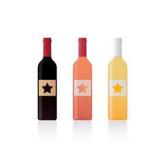 Bottles of wine with a star