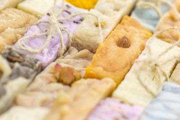 Handmade soap background
