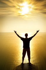 silhouette of man