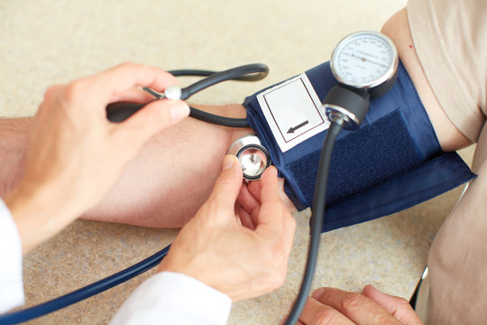Blood pressure measuring.