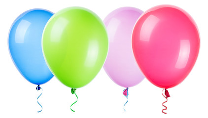 flying balloons isolated