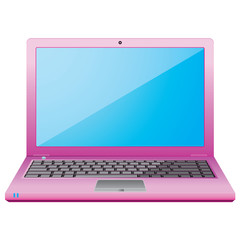 pink laptop