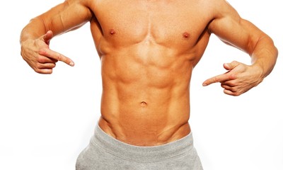 Obraz premium Handsome man with muscular body 