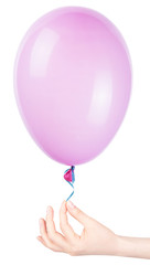 flying balloon with hand