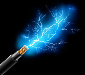 Kabel mit Blitz