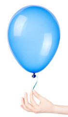 flying balloon with hand