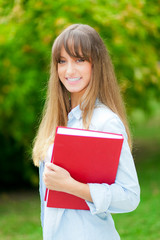 Fototapeta premium Smiling student at the park