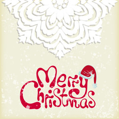 Merry christmas snowflake background