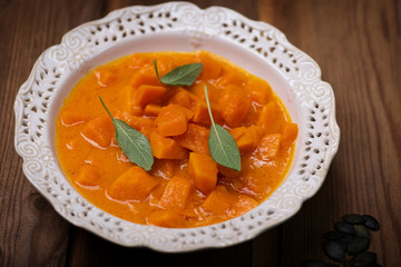 pumpkin and lentil soup