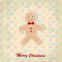 Christmas greeting card, vector