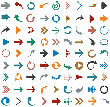 Flat Arrow Icons.