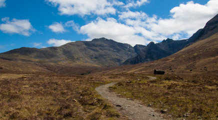 Path leading to the Fairy Pools, Isle of Skye, Scotland (UK))