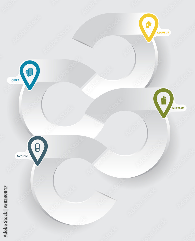 Poster abstract modern vector infographic background for company