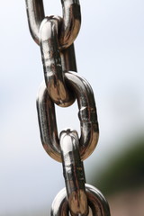 steel metal chain links segment