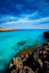 Fototapeta na wymiar Menorca Cala des Talaier beach in Ciutadella at Balearic