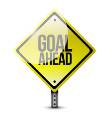 goal ahead road sign illustration design