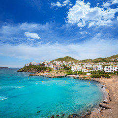 Fornells in Menorca Cala Tirant beach at Balearic Islands