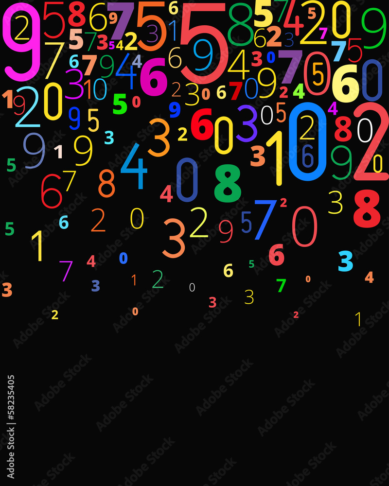 Poster vector background from numbers