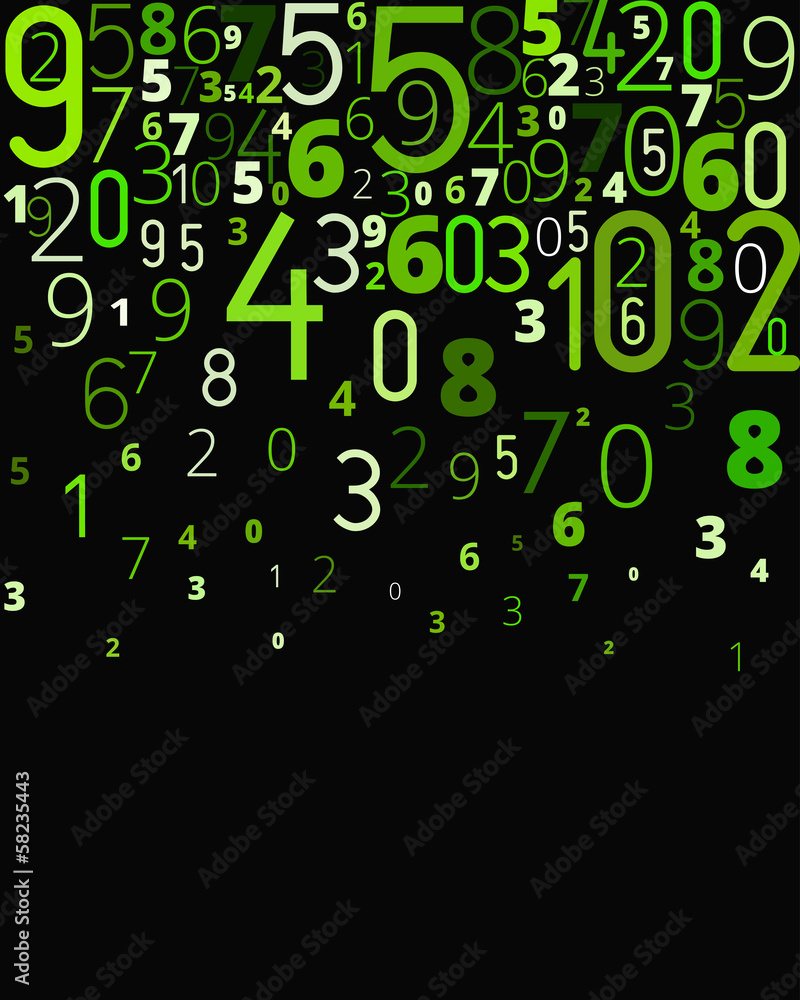 Poster vector background from numbers