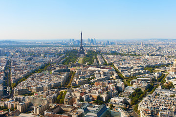 Aerial view of Paris.