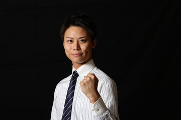 ビジネスマン,黒バック