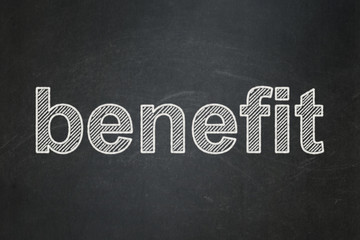 Obraz premium Finance concept: Benefit on chalkboard background