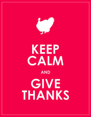 keep calm and give thanks background