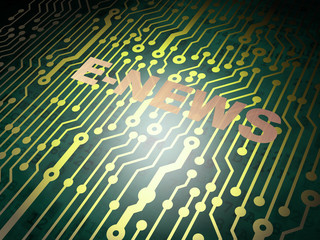 News concept: circuit board with E-news