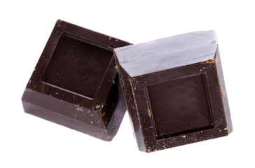 two pieces of chocolate