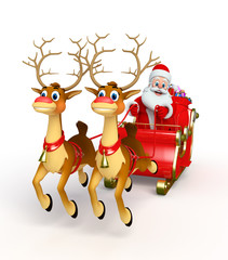 Santa claus with his sleigh