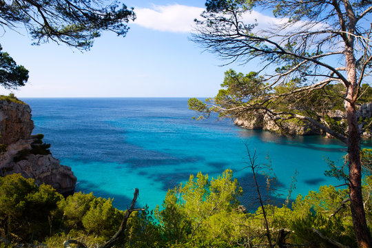Cala Macarella Menorca turquoise Balearic Mediterranean
