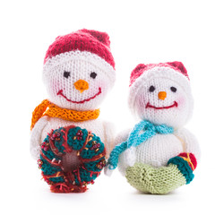 Knitted snowmen