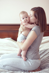 Mother with her baby