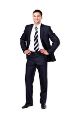 Portrait of a business man isolated on white background