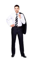 Obraz premium Portrait of a business man isolated on white background