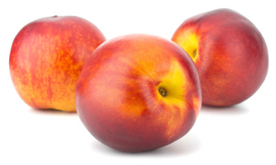 Nectarine fruit isolated on white background