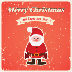 Vector christmas card with Santa Claus