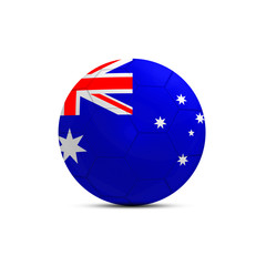 Australia flag ball isolated on white background