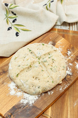 Raw Focaccia Dough