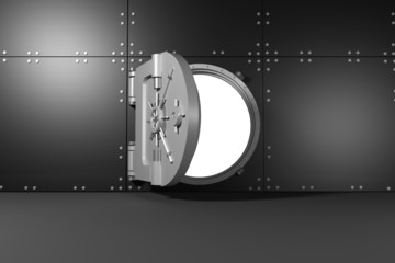 Digitally generated opened safe
