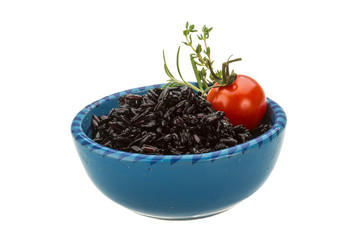 Black boiled rice