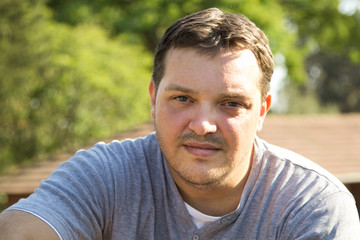 Outdoor portrait of handsome man