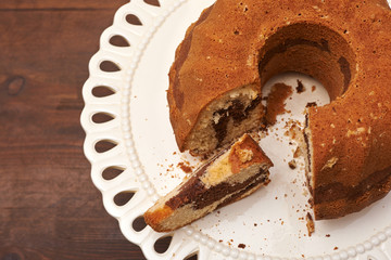 Homemade chocolate cake