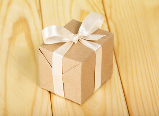 Gift box from a kraft paper