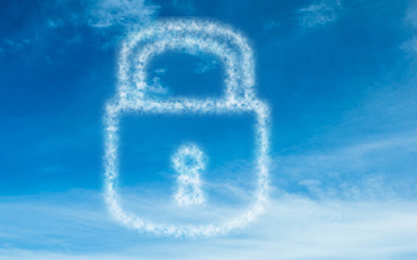 Fototapeta premium White lock in sky