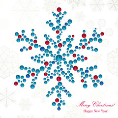 Snowflake made of beads