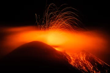 Cercles muraux Volcan Éruption etna 2013