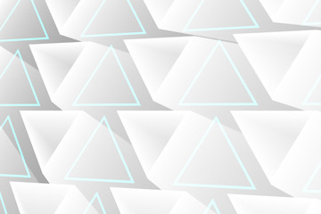 Futuristic white triangles