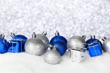 Christmas balls and gifts